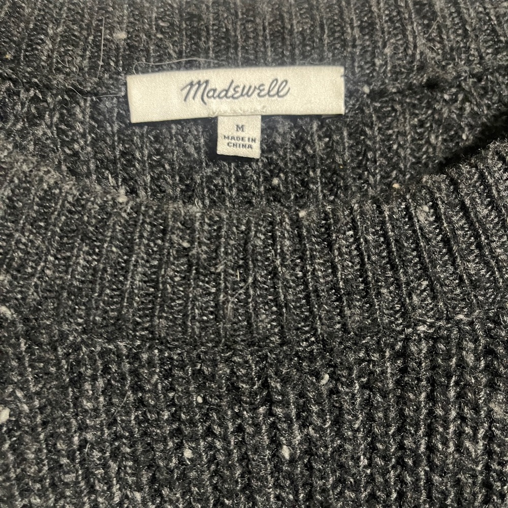 Madewell Gray Curved-Hem Sweater Dress - Picture 4 of 7
